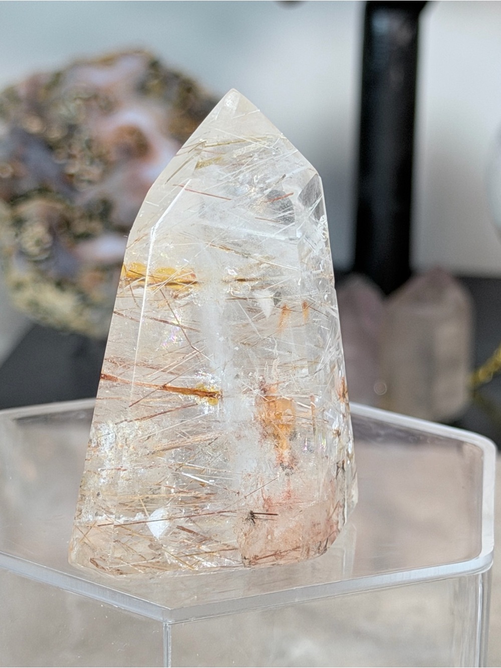 Clear Quartz Point | Rutile Inclusions - Multi-Tone Madagascar - Picture 3 of 11